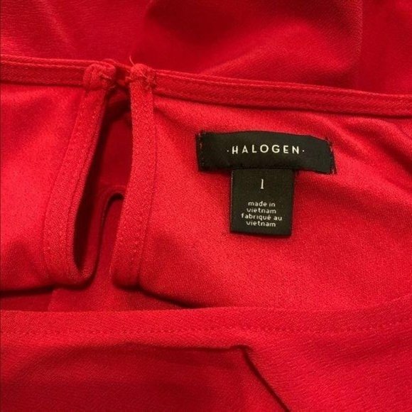 Halogen Red Flowy 3/4 Sleeve Shift Dress - Picture 10 of 11